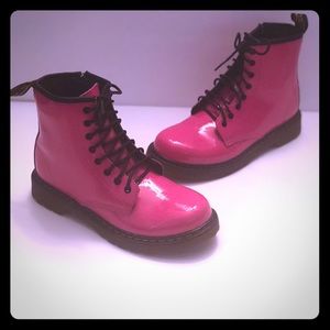 Pink Paten Leather Dr. Martens